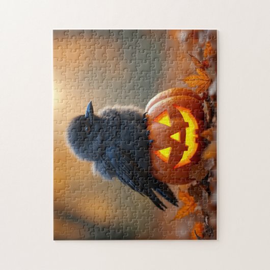 Puzzle Bébé Crow et Jack-O-Lantern (Vertical)