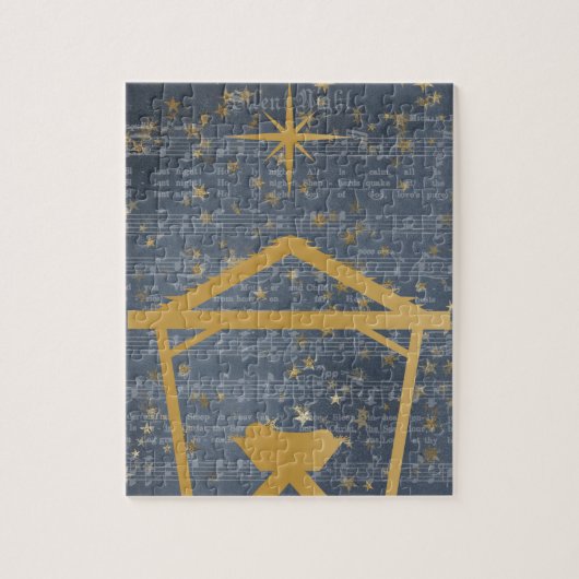 Puzzle Bébé de nuit silencieux Jésus dans la crèche des h (Vertical)