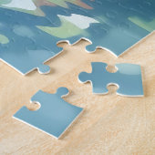 Puzzle Bébé éléphant adorable et reflet (Côté)