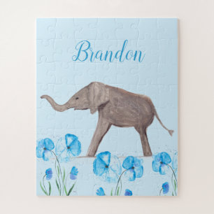 Puzzle Bébé Eléphant faune Animal pour enfants art garçon