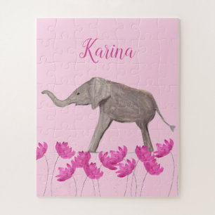 Puzzle Bébé Eléphant faune Animal pour enfants art Girl