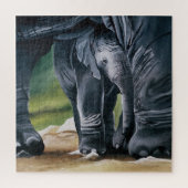 Puzzle Bébé Eléphant Gris mou (Vertical)