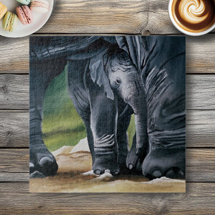 Puzzle Bébé Eléphant Gris mou