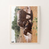 Puzzle Bébé éléphants lavant animal (Vertical)