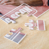 Puzzle bébé/faire-part de naissance enceinte à venir (Côté)