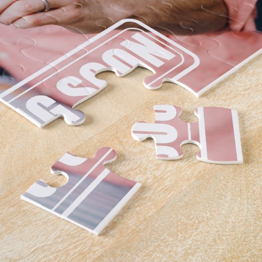 Puzzle bébé/faire-part de naissance enceinte à venir (Côté)