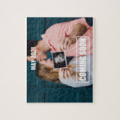 Puzzle bébé/faire-part de naissance enceinte à venir (Vertical)