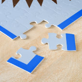 Puzzle Bébé Garçon Hérisson Cœur Bleu (Côté)