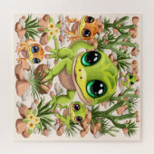 Puzzle Bébé Geckos jote personnages de dessin (Horizontal)