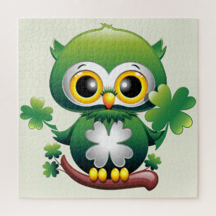 Puzzle Bébé Hibou Mignon St Patrick Dessin Animé