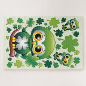 Puzzle Bébé Hibou Mignon St Patrick Dessin Animé (Horizontal)