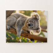 Puzzle Bébé koala s'accrochant à un arbre (Horizontal)