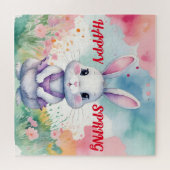 Puzzle Bébé lapin au printemps (Horizontal)