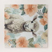 Puzzle Bébé mignon Animaux - Agneau blanc (Horizontal)