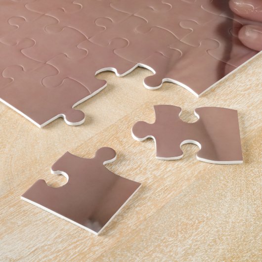 Puzzle Bébé mignon avec serviette à capuchon Photo (Côté)