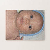 Puzzle Bébé mignon avec serviette à capuchon Photo (Horizontal)
