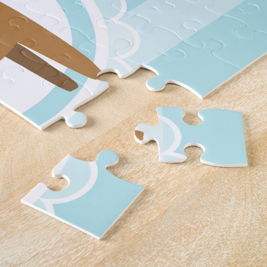 Puzzle Bébé mignon Cerf bleu (Côté)