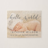 Puzzle Bébé mignon Faire-part de naissance (Horizontal)