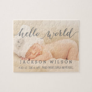 Puzzle Bébé mignon Faire-part de naissance