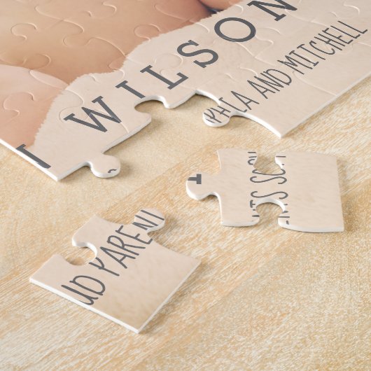 Puzzle Bébé mignon Faire-part de naissance (Côté)