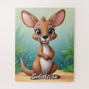 Puzzle Bébé mignon Kangaroo avec nom