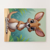 Puzzle Bébé mignon Kangaroo avec nom (Horizontal)
