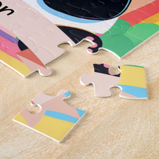Puzzle Bébé mignon Panda arc-en-ciel (Côté)