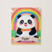 Puzzle Bébé mignon Panda arc-en-ciel (Vertical)