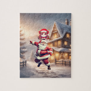 Puzzle Bébé mignon Père Noël Danse Réveillon de Noël