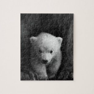Puzzle Bébé Ours polaire avec Mère, Noir et Blanc