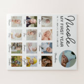 Puzzle Bébé Première année 12 mois Photo Collage Moderne (Horizontal)