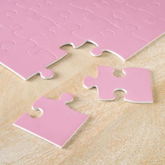 Puzzle Bébé rose (couleur solide) (Côté)