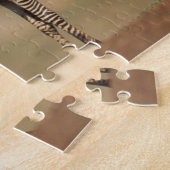 Puzzle Bébé zèbre de Burchell avec sa mère (Côté)