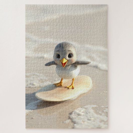 Puzzle Bécasseau apprend à surfer (Vertical)