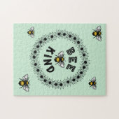 Puzzle Bee Genre Bumble Bee Kindness Design Floral (Horizontal)