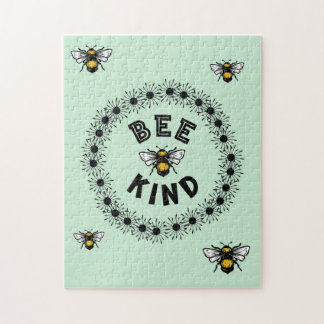 Puzzle Bee Genre Bumble Bee Kindness Design Floral