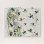 Puzzle Bee Honey Travailleur Queen Bees Antique (Horizontal)