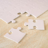 Puzzle Beige boho incurvé date nom mariage (Côté)