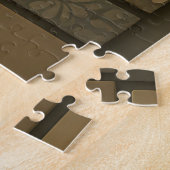 Puzzle Beige Neutral Tile Mosaic Pattern (Côté)