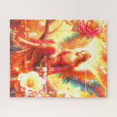 Puzzle Bel Ange assis sur une branche d'arbre (Horizontal)