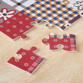 Puzzle Bel édredon de patchwork de pays (Côté)