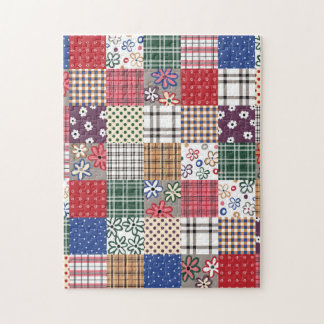 Puzzle Bel édredon de patchwork de pays