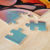 Puzzle Bel paysage de coucher de soleil dans la peinture  (Côté)