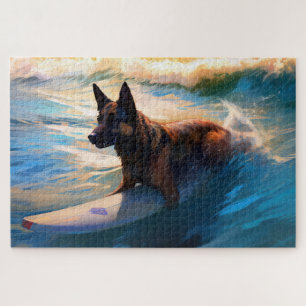 Puzzle Belge Shepherd Beach Surf Peinture