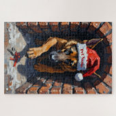Puzzle Belgian Malinois Chimney Retrieval Mission Hat (Horizontal)