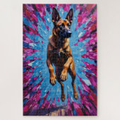 Puzzle Belgian Malinois Valentine's Day Shattered Heart (Vertical)