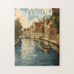 Puzzle Belgique Illustration Travel Art Vintage<br><div class="desc">Design d'oeuvres vectorielles belges. La Belgique,  joyau européen,  est connue pour ses charmantes villes médiévales,  ses chocolats et gaufres de renommée mondiale et son riche patrimoine culturel.</div>
