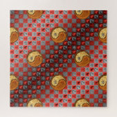 Puzzle Bélier et lapin de bois. (Horizontal)