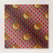 Puzzle Bélier et lapin de bois. (Vertical)