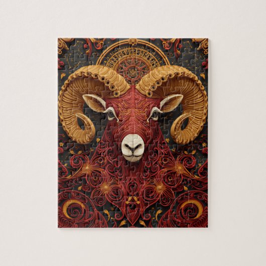 Puzzle Bélier Zodiaque Paper Quilling (Vertical)